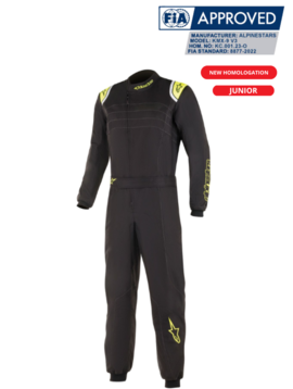 Alpinestars KMX-9 V3 Combinaison de Karting pour Enfant Noir/Jaune