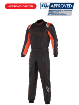 Alpinestars KMX-9 V3 Combinaison de Karting Noir/Rouge