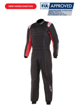 Alpinestars KMX-9 V3 Combinaison de Karting Noir/Rouge/Blanc