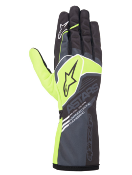 Alpinestars Tech-1K Race V2 Gants Corporate Anthracite/Vert Clair Lime/Jaune