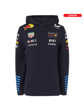 RedBull Team Sweat Pullover Hoodie 2024 Kinder - Blauw