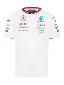 Mercedes T-Shirt Pilote 2024 Homme - Blanc