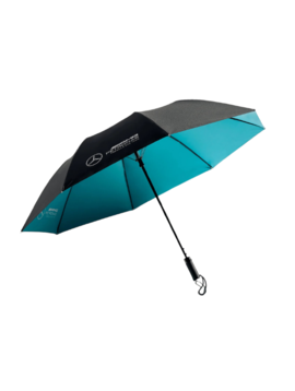 Mercedes Compacte Paraplu - Zwart Blauw