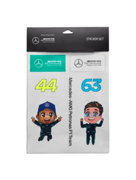Mercedes MAPF1 FW Pack Stickers Hamilton Russel 2024