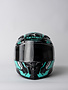 Karttech Casque Leopard V2 Turquoise Noir