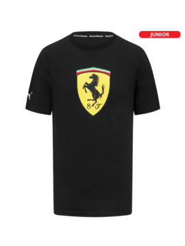 Ferrari T-Shirt Kinder Large Shield Schwarz