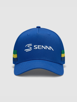 Ayrton Senna Stripe Cap Surf The Web - Blue