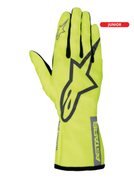 Alpinestars Tech 1K Race v2 Pure Handschuhe Gelb Grau für Kinder