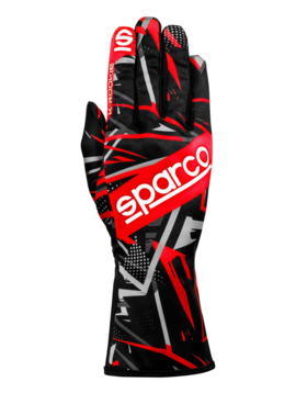 Sparco K-Rookie Handschuhe Schwarz Rot für Erwachsene & Kinder