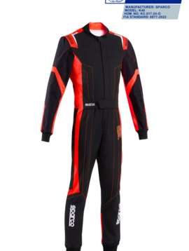 Sparco Thunder Advanced Overall Black Red