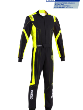 Sparco Thunder Advanced Combinaison Noir Jaune