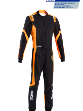 Sparco Thunder Advanced Combinaison Noir Orange