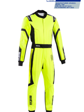 Sparco Thunder Advanced Combinaison Jaune Noir