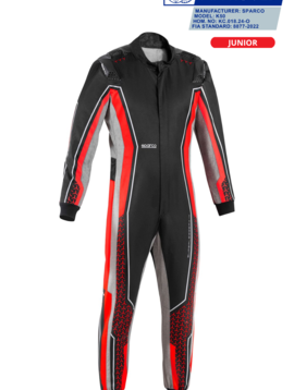 Sparco Superleggera K Suit Kid Black Red