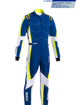 Sparco Kerb Advanced Overall Blauw Geel