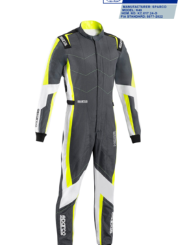 Sparco Kerb Advanced Overall Grijs Geel