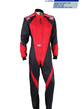 OMP KS-3X Overall Zwart Rood