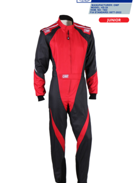 OMP KS-3X Overall Zwart Rood Junior