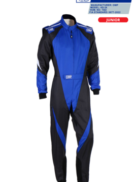 OMP KS-3X Overall Zwart Blauw Junior