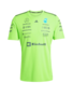 Mercedes AMG F1 Officieel Set Up T-Shirt 2025 Adidas Fluogroen