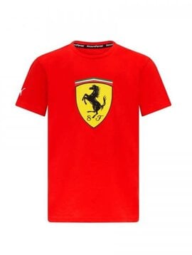 Ferrari Kids Large Shield Tee Red