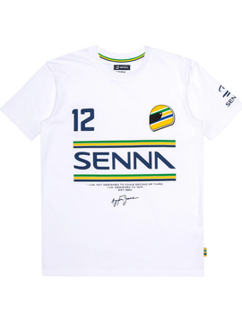 Ayrton Senna Senna 12 Stripe Tee – Wit 2026