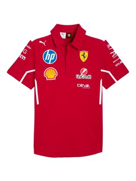 Ferrari Team Polo Heren 2025 Dark Cherry