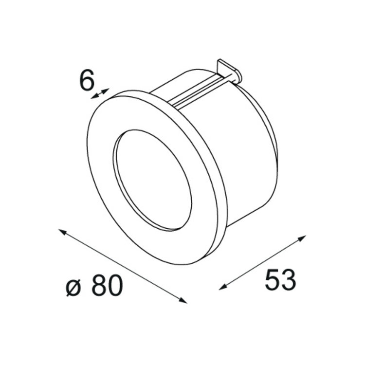 Modular Modular Doze rond inbouw wandlamp rond