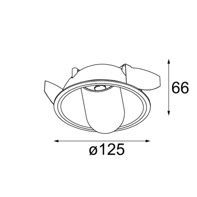 Modular Hollow 125 LED GE wandlamp