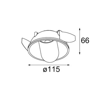 Modular Modular Hollow 115 trimless GE wandlamp