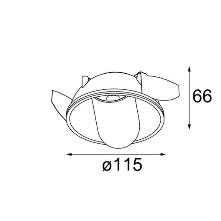 Modular Modular Hollow 115 trimless GE wandlamp
