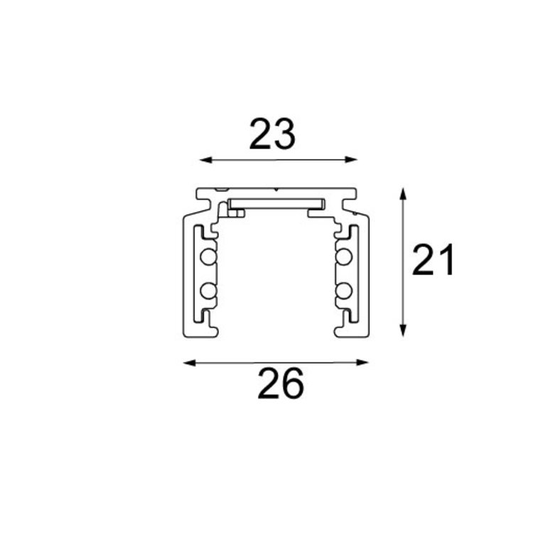 Modular Modular Pista track 48V rail opbouw