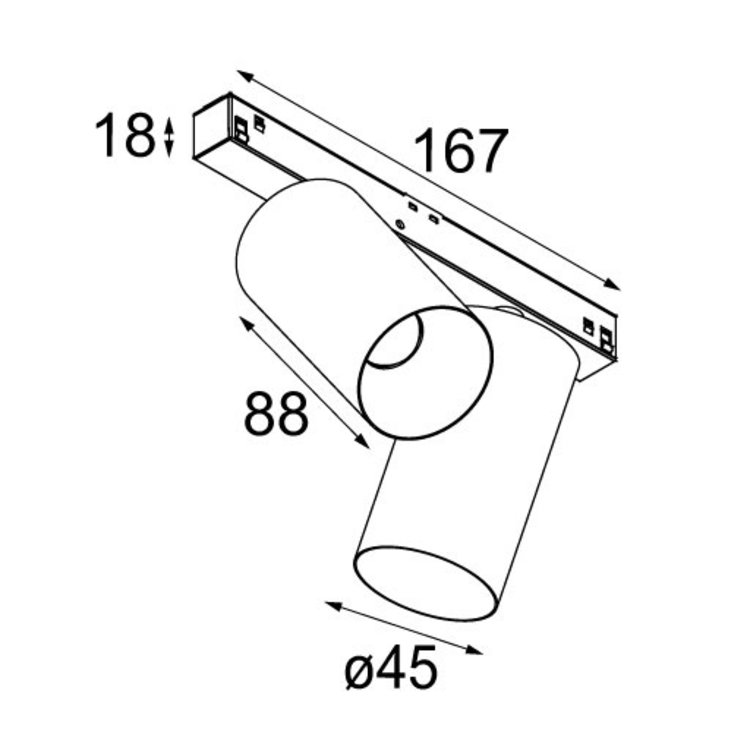 Modular Modular Pista track 48V Minude 45 adjustable spot