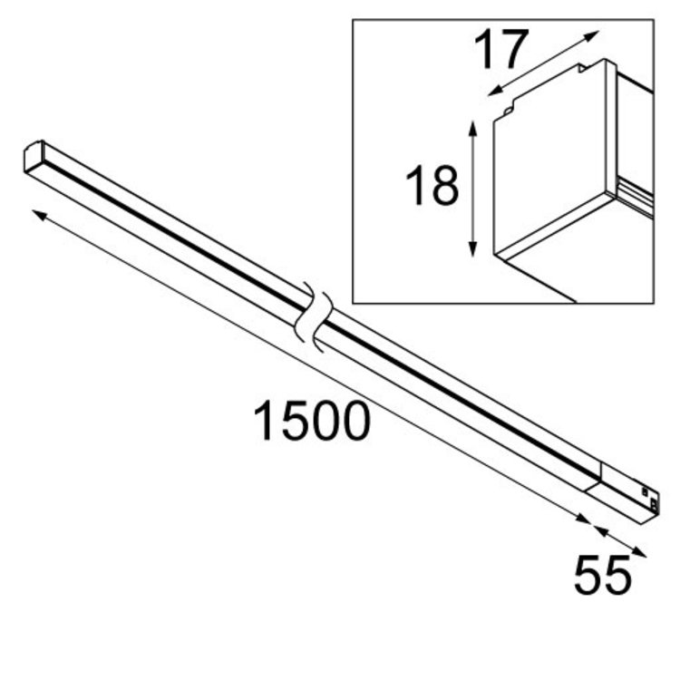 Modular Modular Linear 1500mm Pista Track