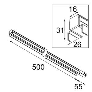 Modular Modular Linear Flaps GI 500mm Pista Track