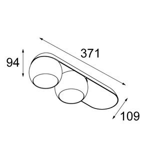 Modular Modular Marbul 2xLed opbouwspot