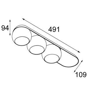 Modular Modular Marbul 3xLed opbouwspot