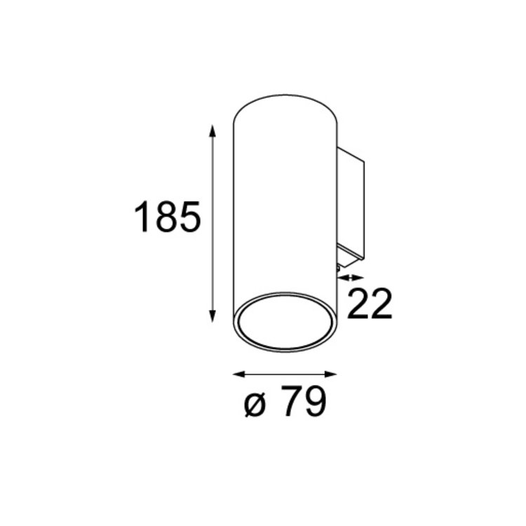 Modular Modular Nude wall IP55 1x Led