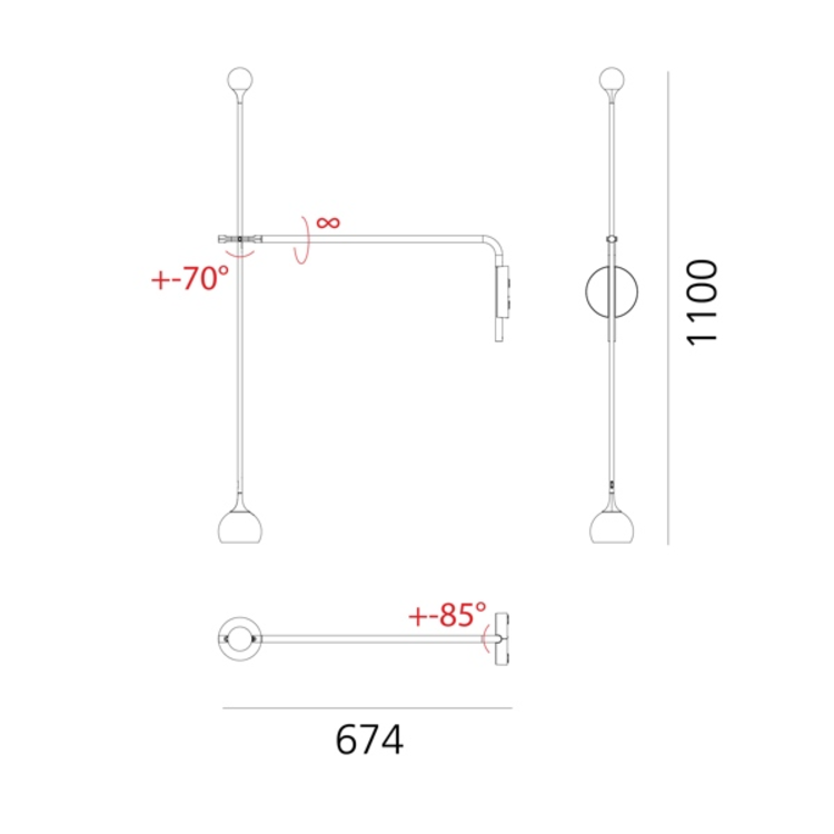 Artemide Artemide Demetra Micro wall Led - Copy