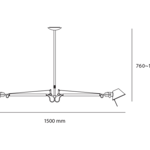 Artemide Artemide Tolomeo Due Bracci plafondlamp