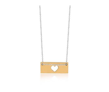 Necklace Gold Bar - Heart