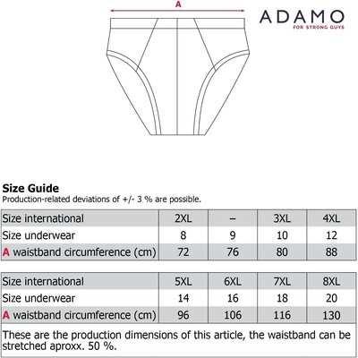 Adamo ROYAL Feinripp-Slip 129400/360 5XL