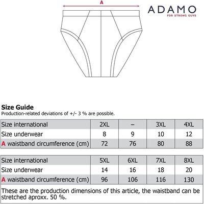 Adamo ROYAL Feinripp-Slip 129400/700 5XL