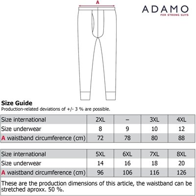 Adamo JEANS lange Unterhose 129503/700 3XL