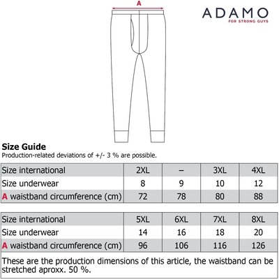 Adamo JEANS lange Unterhose 129503/700 4XL
