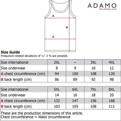 Adamo JEANS Unterhemd 129504/700 5XL