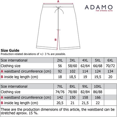 Adamo GERD Pyjama-Shorts 119212/710 10XL