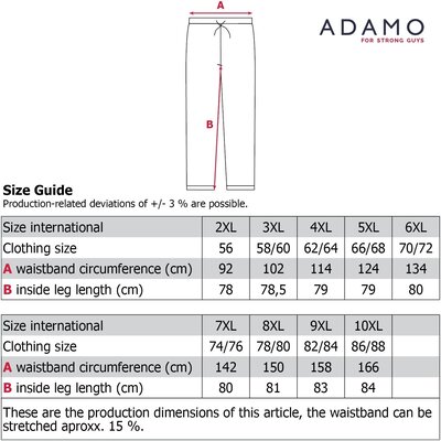 Adamo JAKOB Pyjamahose lang 119213/360 4XL