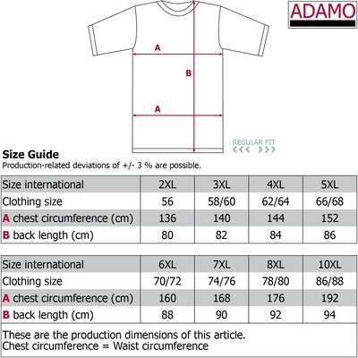 Adamo T-Shirt Brusttasche 139055/100 7XL