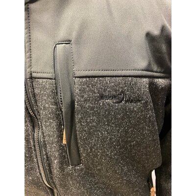 Blaue Wave-Strickfleecejacke 1104/15 4XL